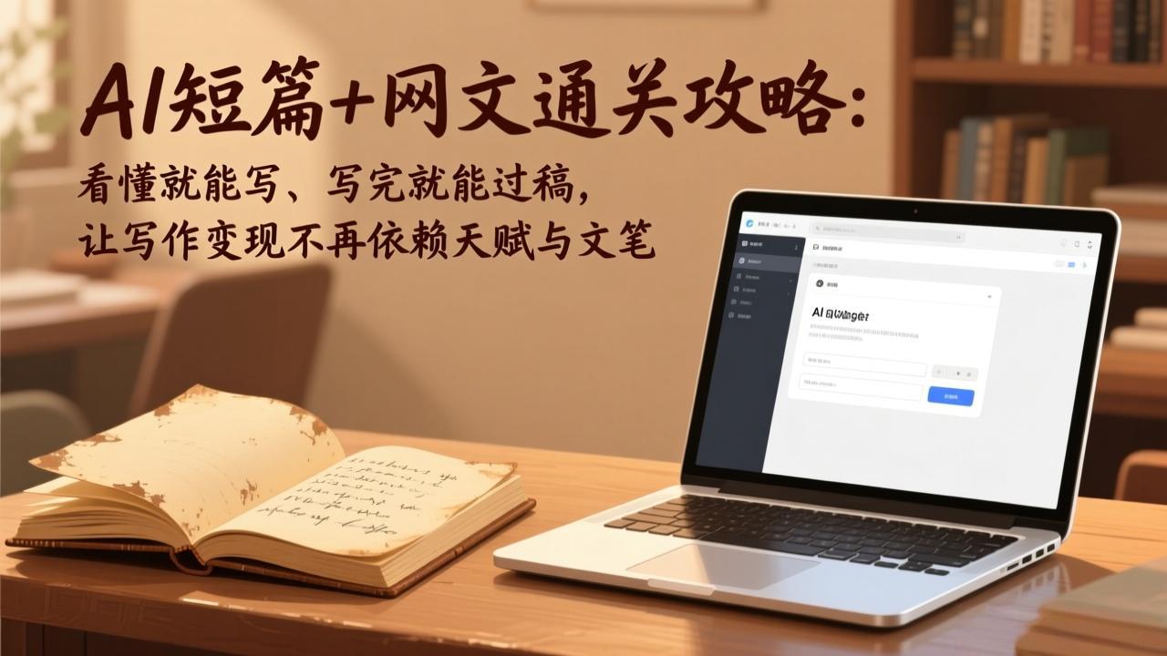 AI短篇+网文通关攻略：看懂就能写、写完就能过稿，让写作变现不再依赖天赋与文笔-易博客论坛
