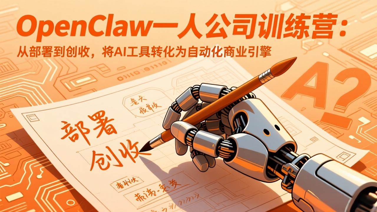 （17540期）OpenClaw一人公司训练营：从部署到创收，将AI工具转化为自动化商业引擎-易博客论坛