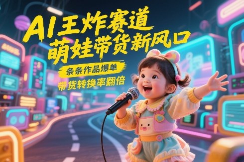 AI王炸赛道，萌娃带货新风口，条条作品爆单，带货转换率翻倍，核心逻辑拆解-易博客论坛