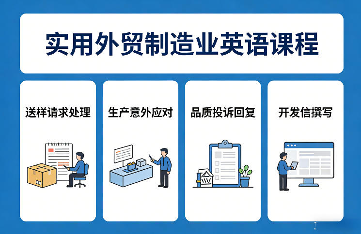 实用外贸制造业英语课程，教你专业处理送样请求、应对生产意外、回复品质投诉、撰写开发信等-易博客论坛