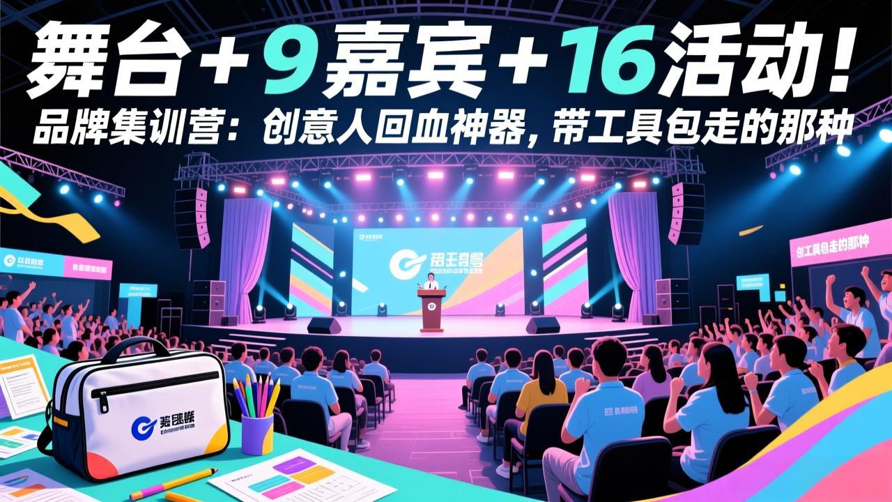 舞台 + 9 嘉宾 + 16 活动！品牌集训营：创意人回血神器，带工具包走的那种-易博客论坛