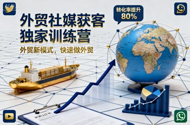 外贸社媒获客独家训练营，外贸新模式，快速做外贸(更新26年2月)-易博客论坛