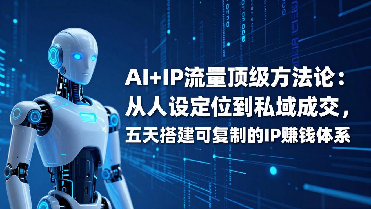 AI+IP顶级方法论：从人设定位到私域成交，五天搭建可复制的IP赚钱体系-易博客论坛